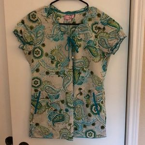 Scrubs! Koi top, size S